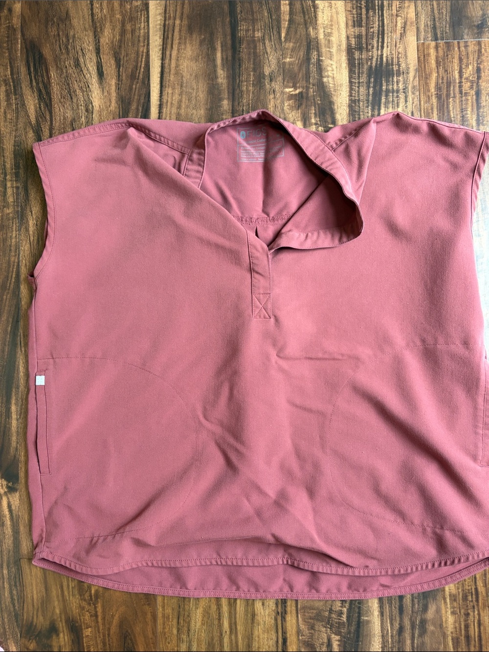 Figs Rafaela Scrub top in Dark Cherry